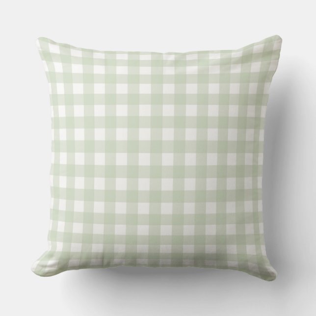 Lauren Gingham Pastel Green Kissen (Vorderseite)