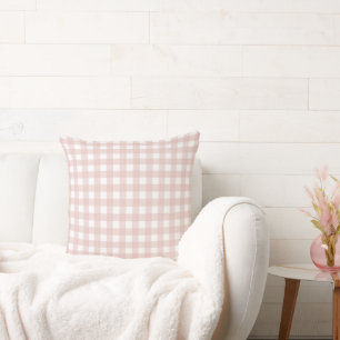 Lauren Gingham Pastel Pink Kissen