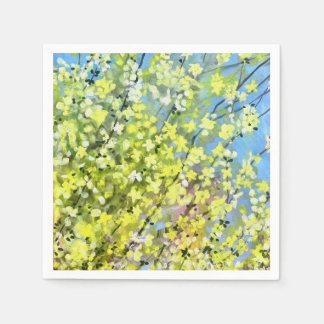 Lauren RosenbergBlooming Forsythia Cocktail Napkin Serviette
