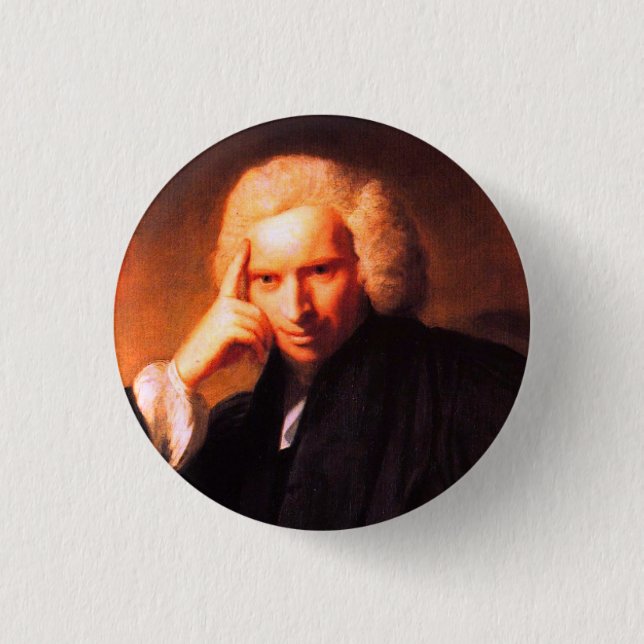 Laurence Sterne (Gemälde von Sir Joshua Reynolds) Button (Vorderseite)