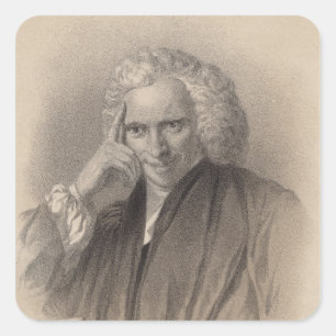 Laurence Sterne Quadratischer Aufkleber