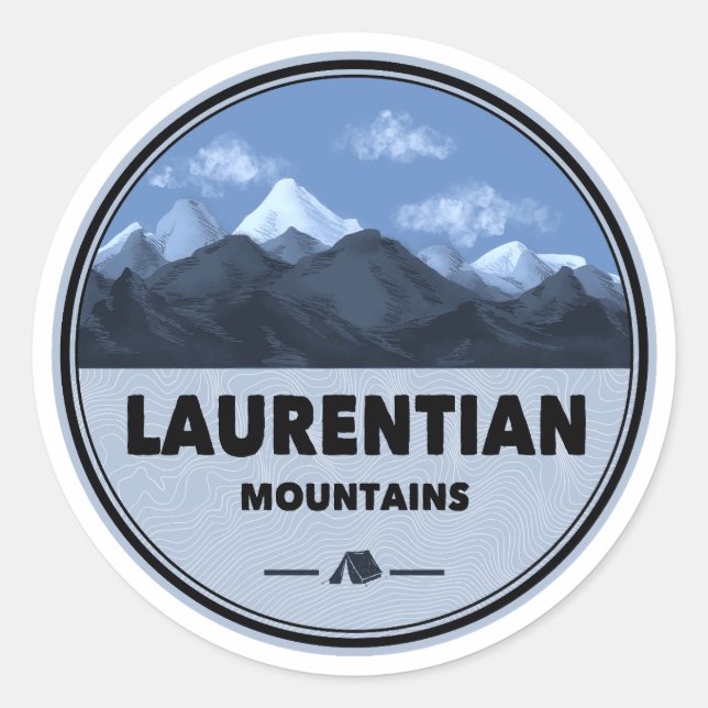 Laurentian Mountains Quebec Canada Camping Runder Aufkleber (Vorderseite)