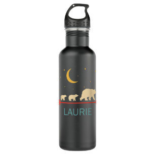 Laurie Name Geschenk Personalisierten Mama Bär mit Edelstahlflasche