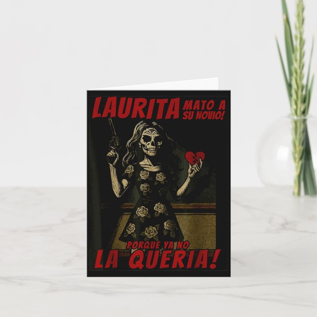 Laurita Mato A Su Novio Funny Mexican Halloween  Karte (Vorderseite)