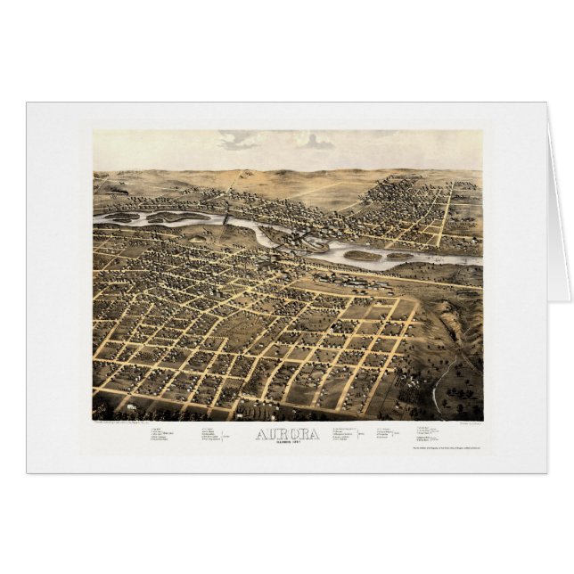 L'aurore, carte panoramique de l'IL - 1867 (Devant horizontal)