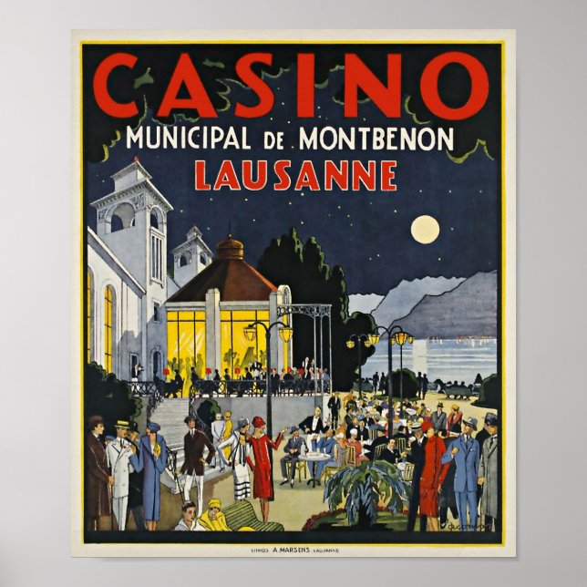Lausanne, Casino Municipal de Montbenon Art Déco (Devant)