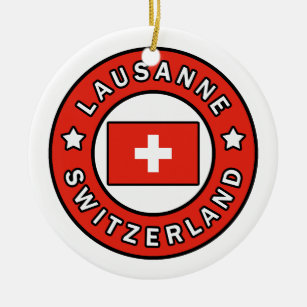 Lausanne die Schweiz Keramik Ornament