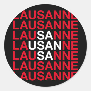 LAUSANNE RUNDER AUFKLEBER