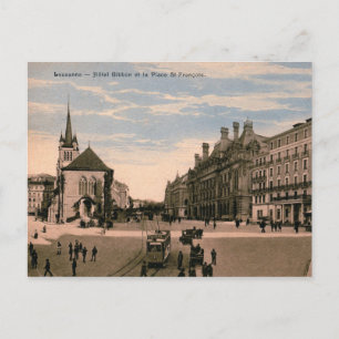 Lausanne, Schweiz, Ansicht, 1914 Vintage Postkarte