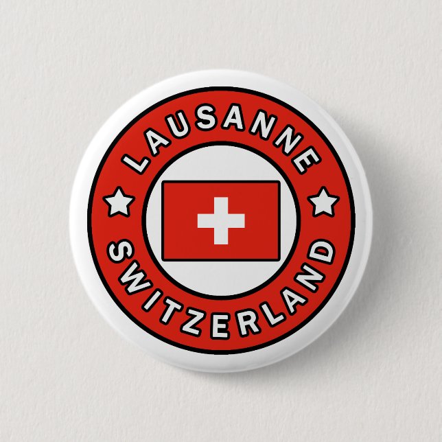 Lausanne Schweiz Button (Vorderseite)