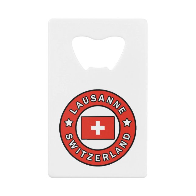 Lausanne Schweiz Geldbeutel Flaschenöffner (Vorderseite)