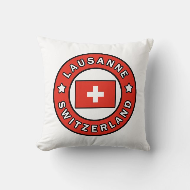 Lausanne Schweiz Kissen (Vorderseite)