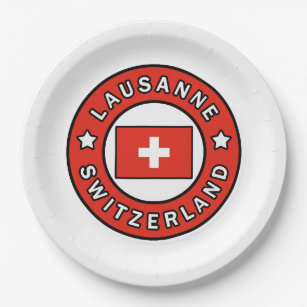 Lausanne Schweiz Pappteller