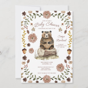 Lausbär-Babyshower im Wald Einladung