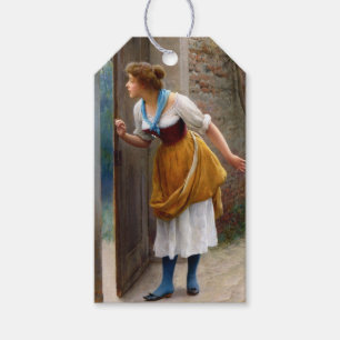 Lauschende Frau (von Eugene de Blaas) Geschenkanhänger
