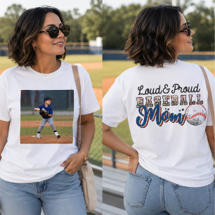Laut und stolz Baseball-Mama, Foto des Spielers Tri-Blend Shirt