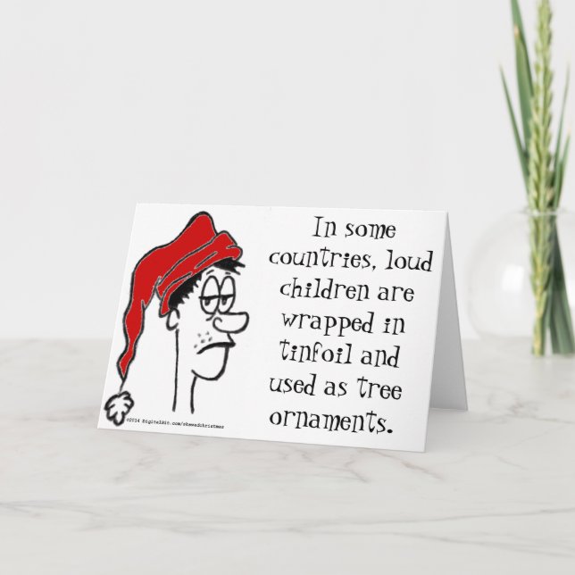 Laute Kinder Weihnachtsschmuck Feiertagskarte (Vorderseite)