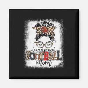 Laute und stolze Mama hat Leopard Football geblase Magnet