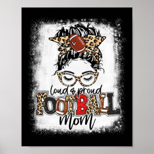 Laute und stolze Mama hat Leopard Football geblase Poster