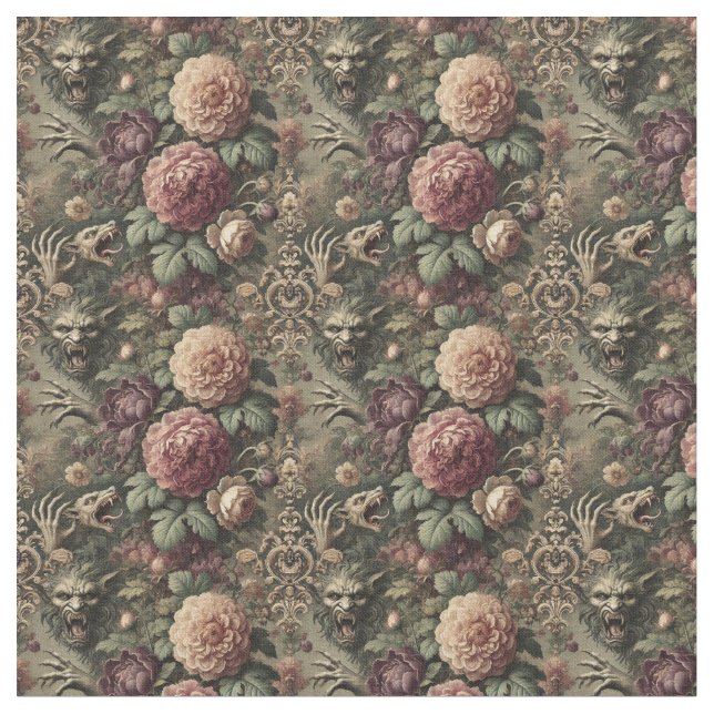 Lauter als Blooms - gotisch dichte Tile Stoff (Nahaufnahme)