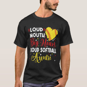 Lauter Mund Großes Herz Stolz Softll Tante Muttert T-Shirt
