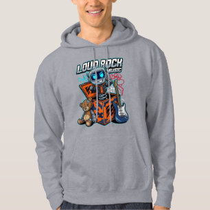 Lauter Rockmusik-Roboter Hoodie