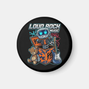 Lauter Rockmusik-Roboter Magnet