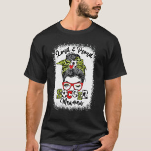 Lauter und stolzer Fußball Mawmaw Messy Bun geblei T-Shirt