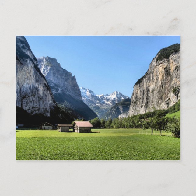 Lauterbrunnen Gletschertal Postkarte (Vorderseite)