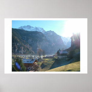Lauterbrunnen Nebel Poster