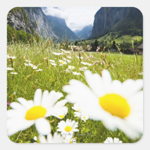 Lauterbrunnen, Schweiz Quadratischer Aufkleber