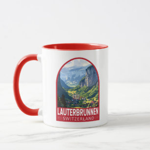 Lauterbrunnen Schweiz Reise Kunst Vintage Tasse