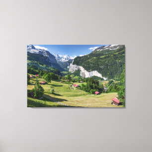 Lauterbrunnen Valley, Schweiz - ummantelte Canvas Leinwanddruck