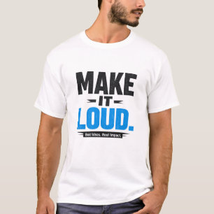 Lautes, fettes Typografie-T-Shirt T-Shirt