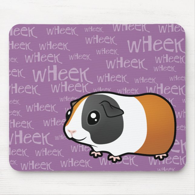 Lautes Meerschweinchen (glattes Haar) Mousepad (Vorne)