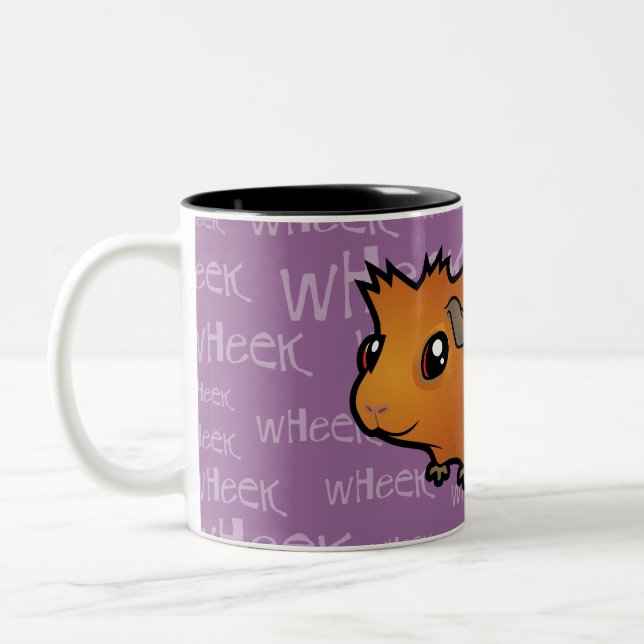 Lautes Meerschweinchen (schäbig) Zweifarbige Tasse (Links)