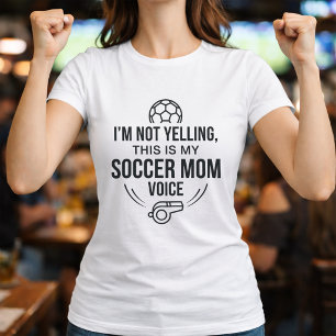 Lautes Schriftbild der Stimme einer Fußballmutter T-Shirt