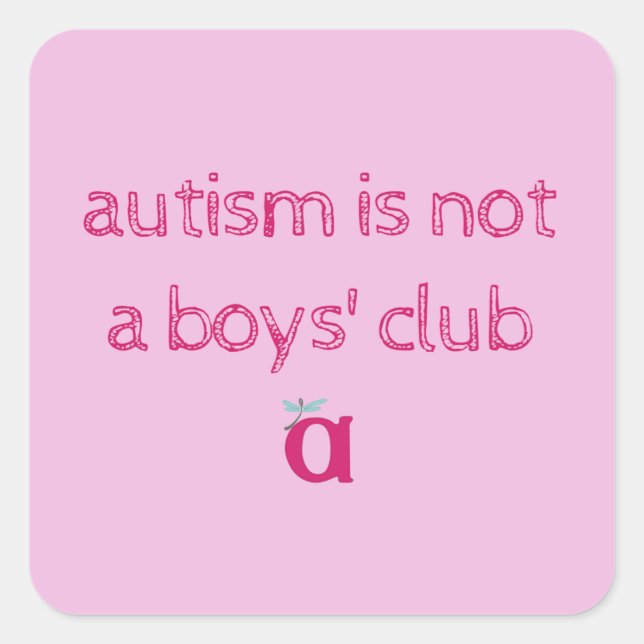 l'autisme n'est pas un club de garçons autocollant (Devant)