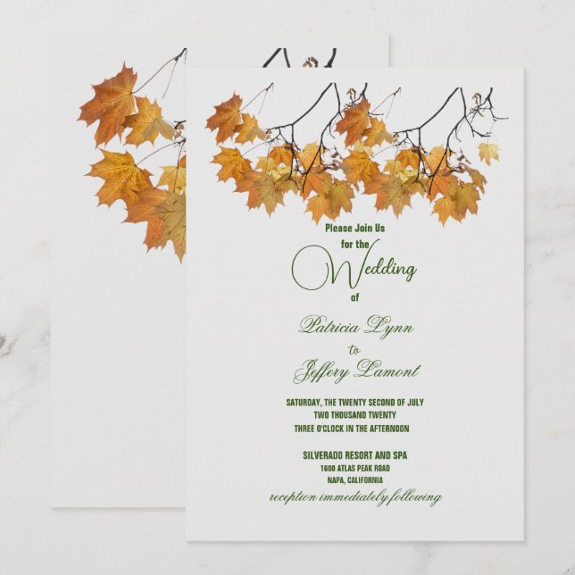 L'automne artistique quitte les invitations de mar (Devant / Derrière)