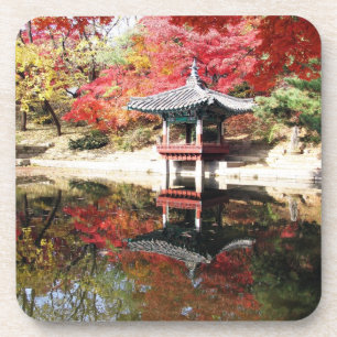 L'automne de Séoul colore des dessous de verre de