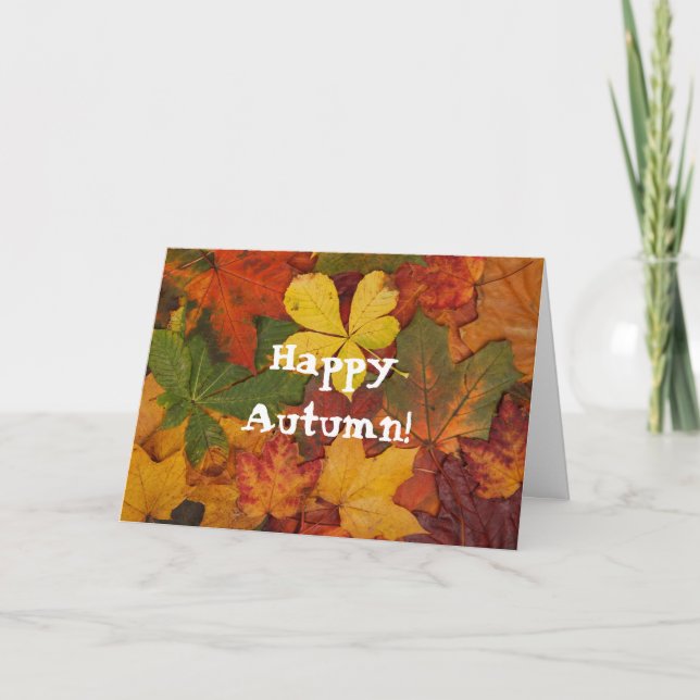 L'automne heureux d'automne laisse la carte de (Devant)