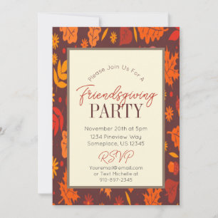 L'Automne Laisse Friendsgiving Diner Invitation