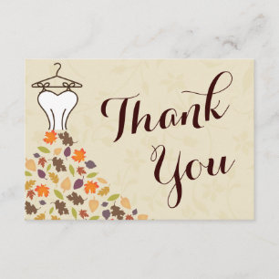 L'automne laisse le Merci de la robe Mariage