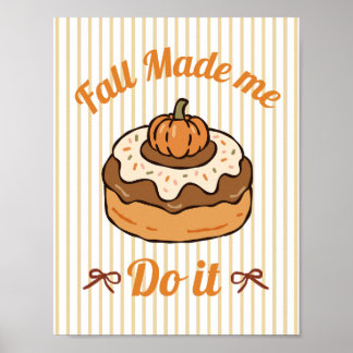 L'automne m'a fait faire ça Affiche drôle d'automn