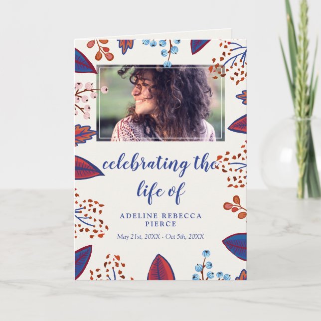 L'automne quitte la fête de la vie Programme funér (Devant)