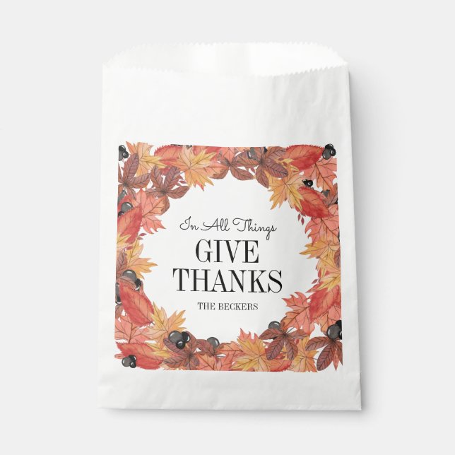 L'automne quitte Thanksgiving Faver Sacs (Devant)