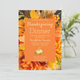 L'automne quitte Thanksgiving Invitation