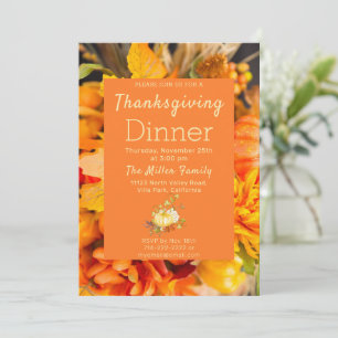 L'automne quitte Thanksgiving Invitation