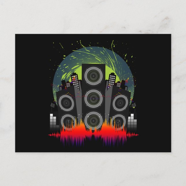 Lautsprecher Blast Postkarte (Vorderseite)