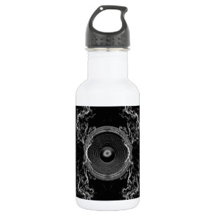 Lautsprecher für Schwarz-Weiß-Musik Trinkflasche